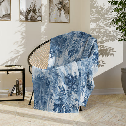 Tropical Toile - Velveteen Microfiber Blanket