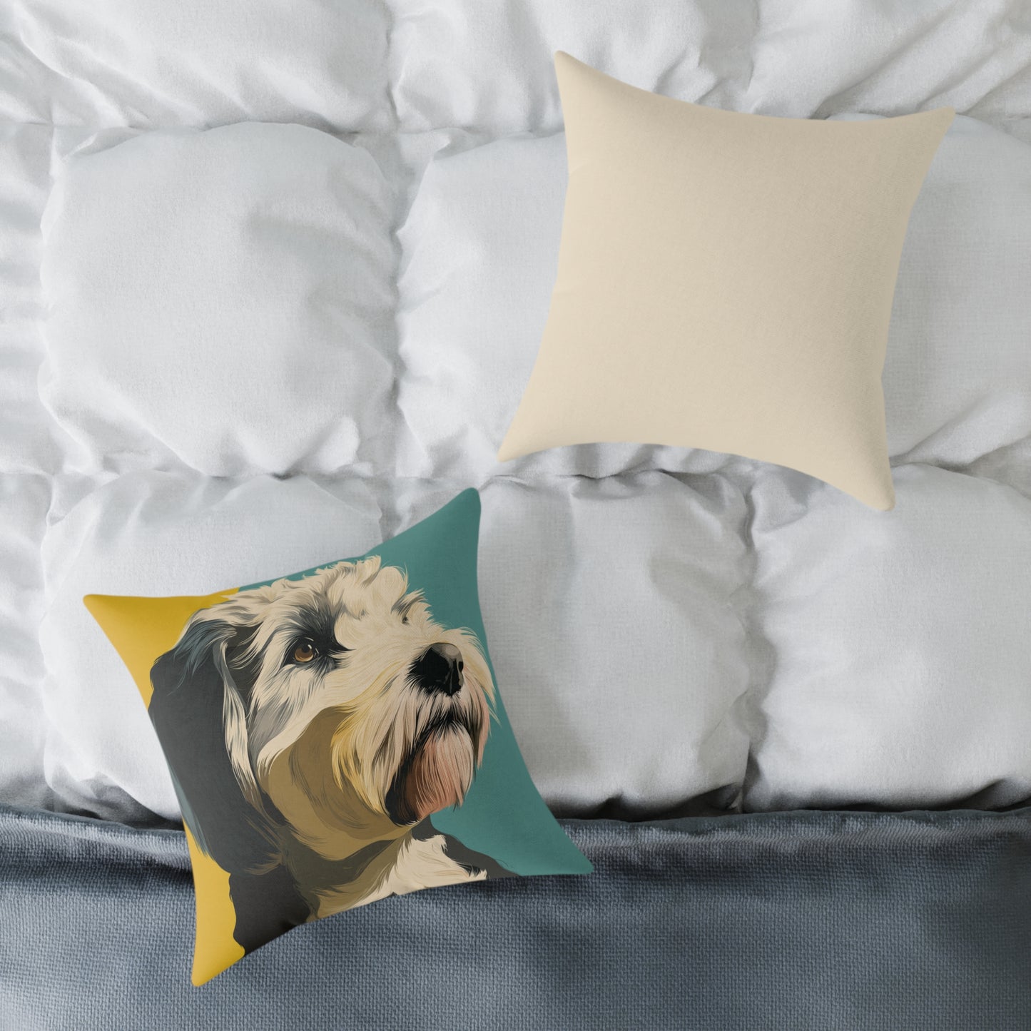 Shaggy Doodle - Square Poly Canvas Pillow