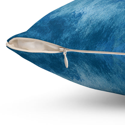 Indigo Water Drift - Spun Polyester Square Pillow