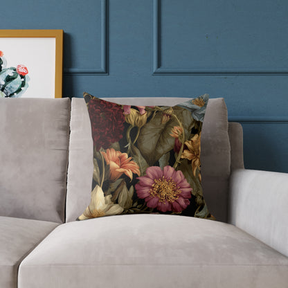 Wild Rose Conservatory - Square Poly Canvas Pillow