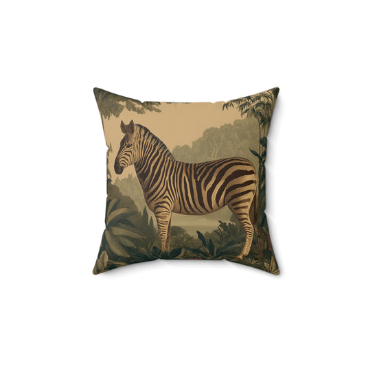 Savanna Striped Wanderer - Faux Suede Square Pillow