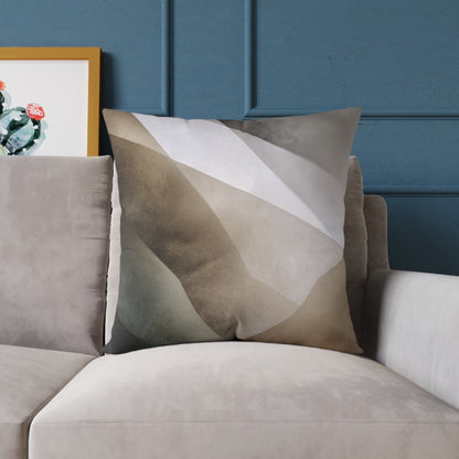 Shadowed Drift Veil - Square Poly Canvas Pillow