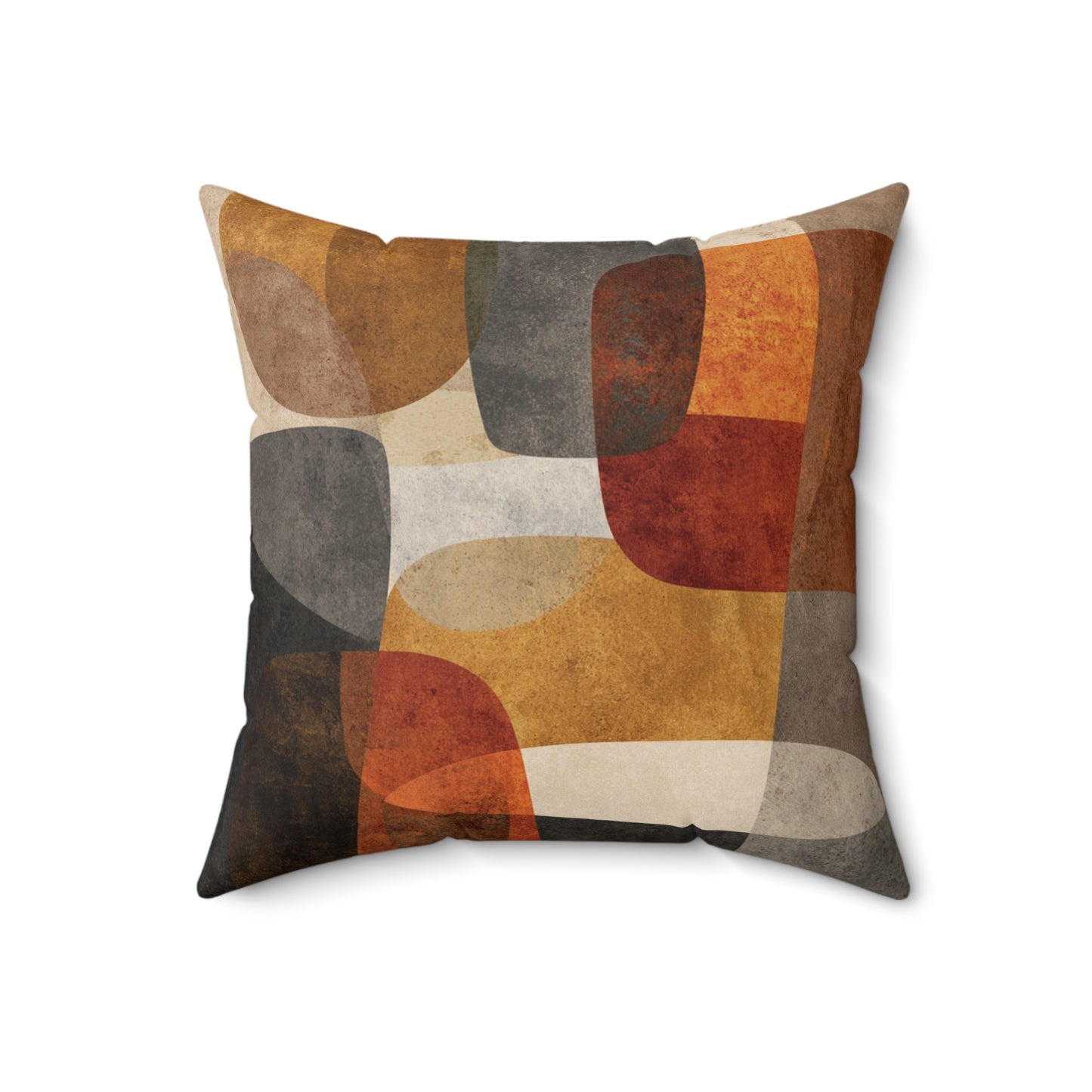 Clay Shape Harmony - Faux Suede Square Pillow