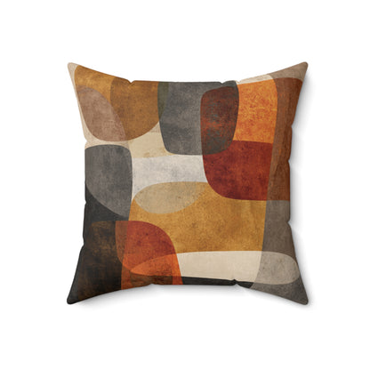 Clay Shape Harmony - Faux Suede Square Pillow