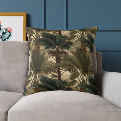 Palm Canopy Safari - Square Poly Canvas Pillow