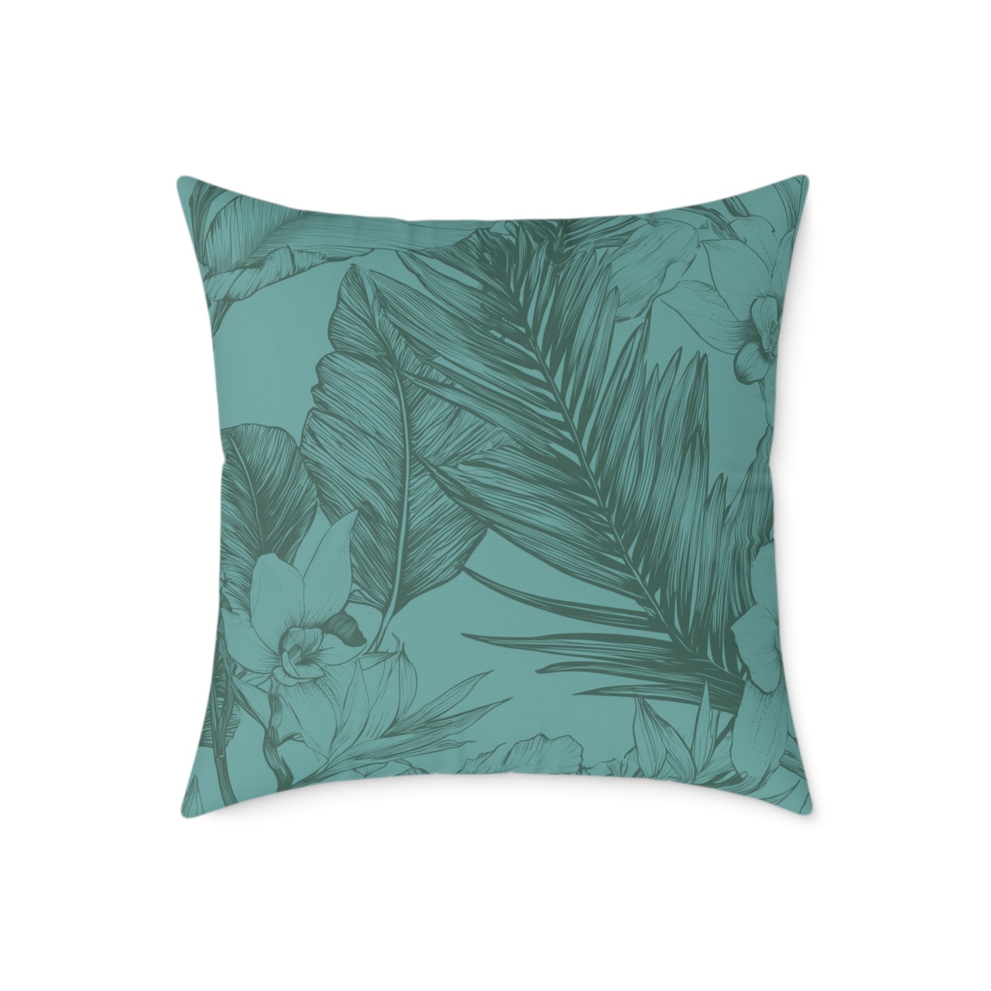 Ocean Grove Sketch - Square Poly Canvas Pillow