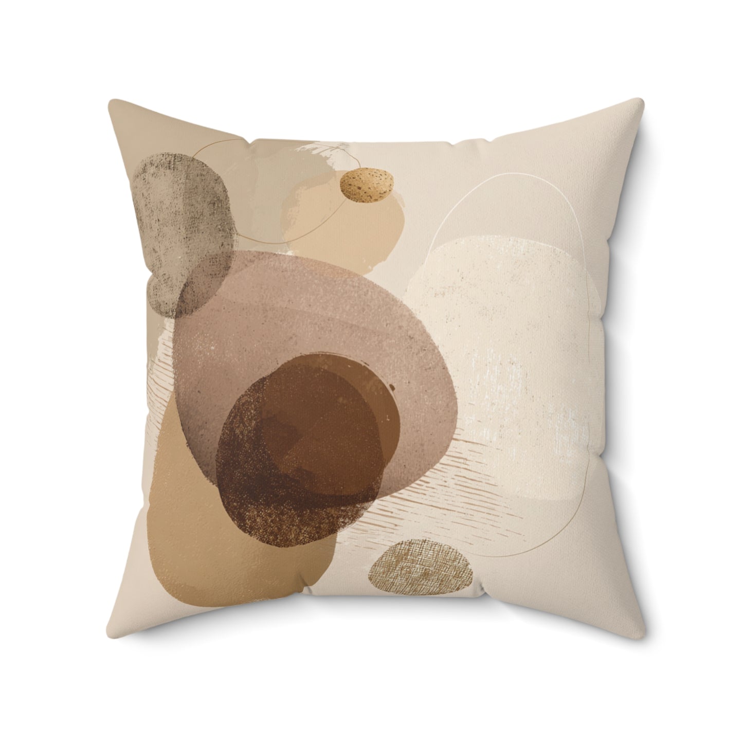 Clay Form Stacks - Faux Suede Square Pillow