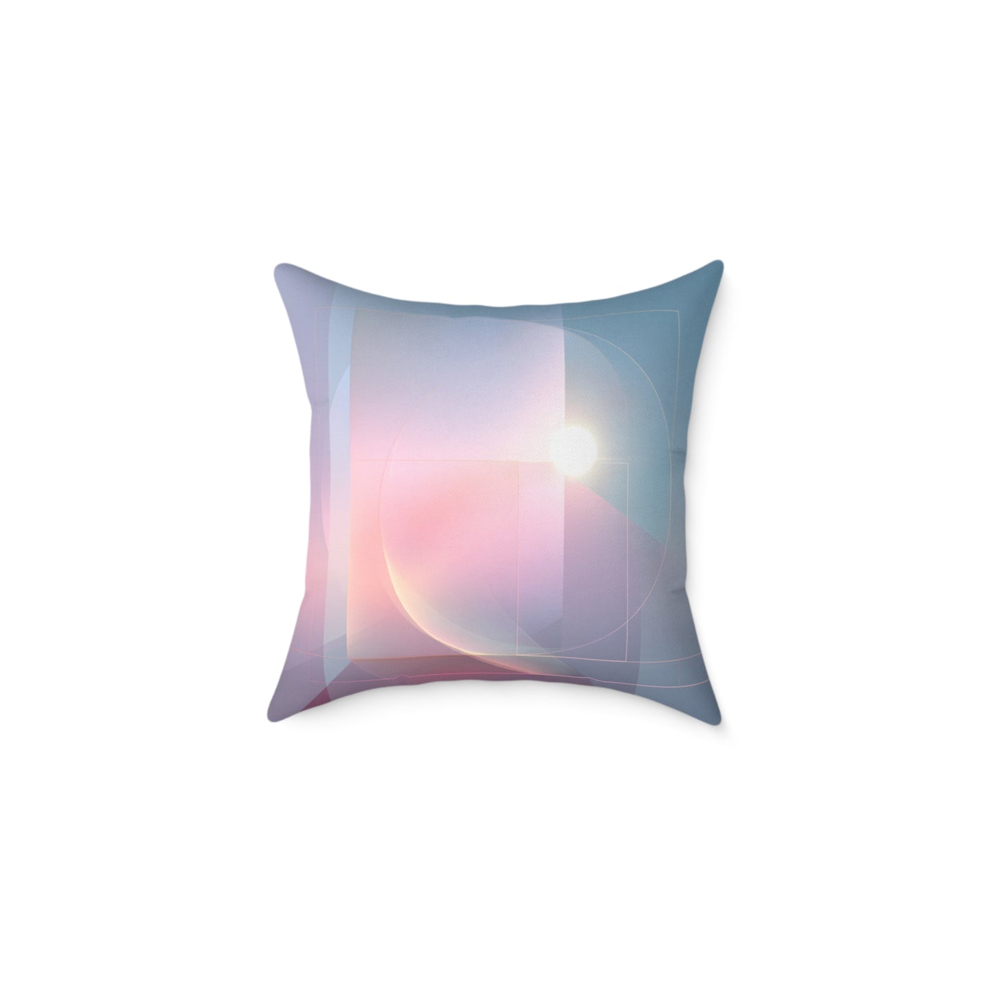 Blush Lens Flare - Square Poly Canvas Pillow
