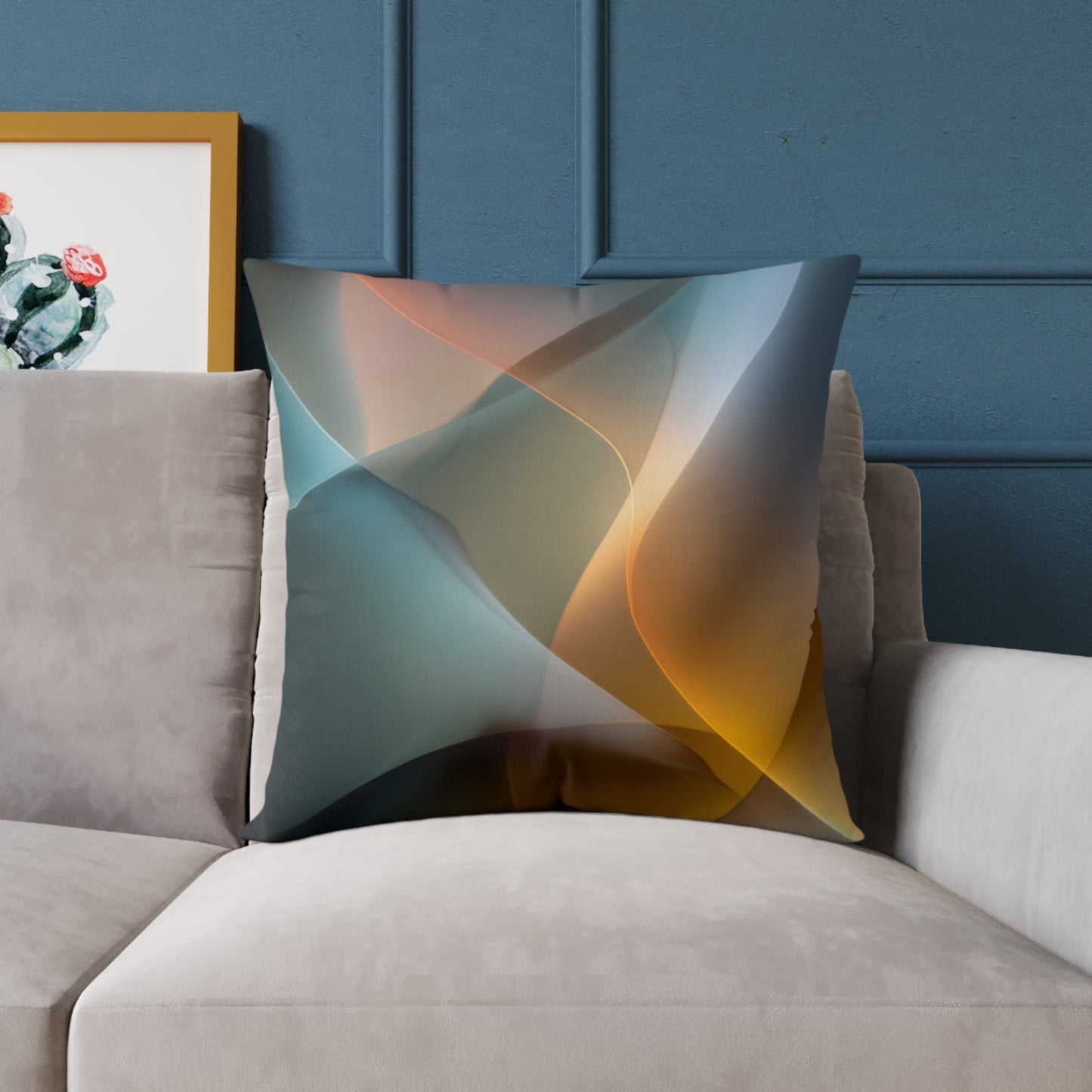 Shadowlight Weave - Square Poly Canvas Pillow