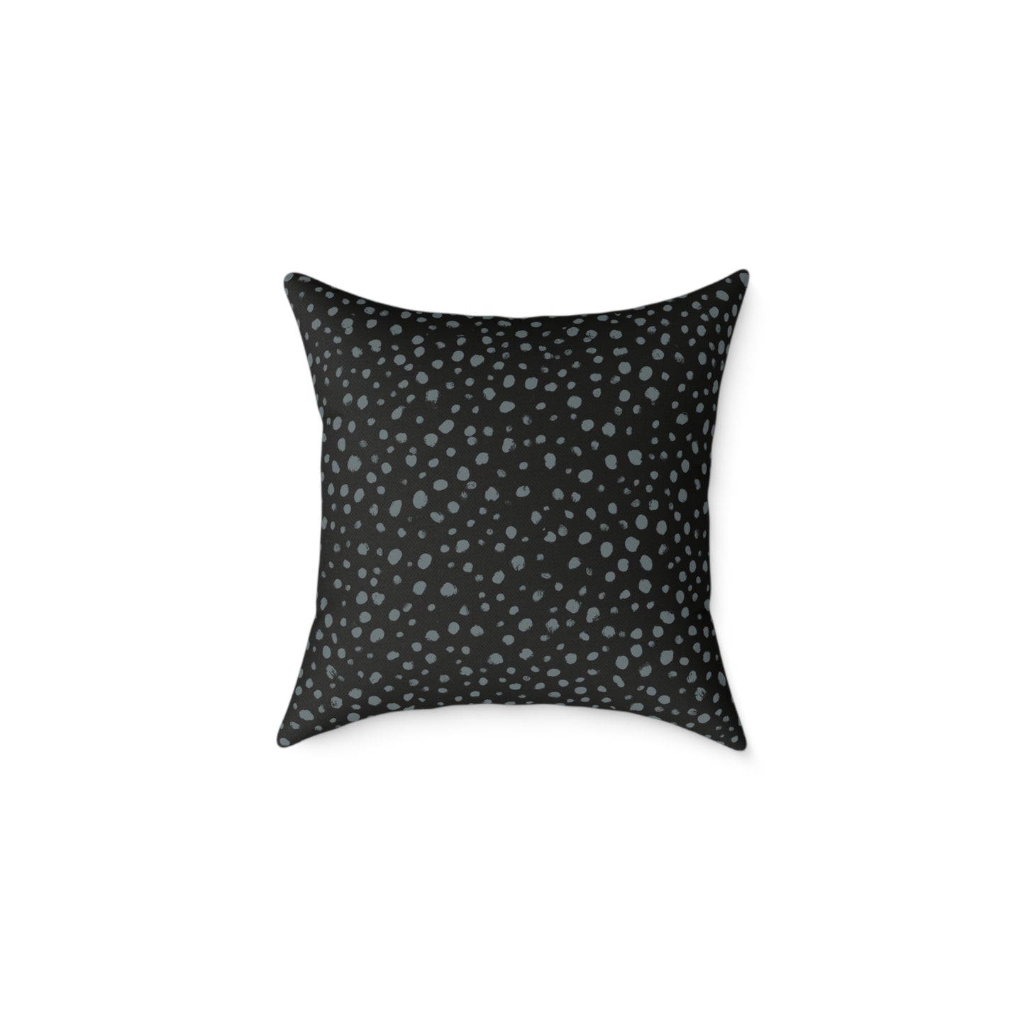 Pebble Scatter - Midnight - Square Poly Canvas Pillow