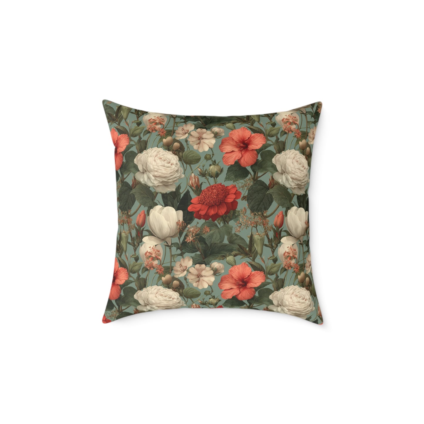 Blossom Meadow Tapestry - Square Poly Canvas Pillow