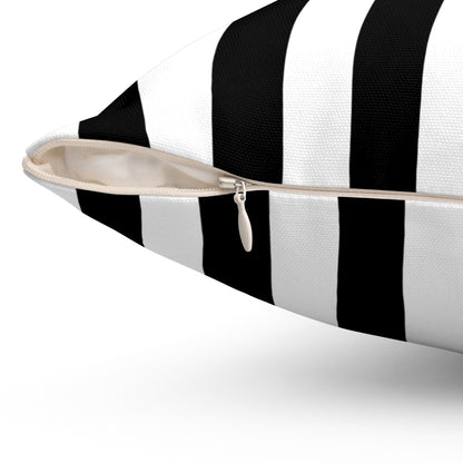 Classic Vertical Stripe - Spun Polyester Square Pillow