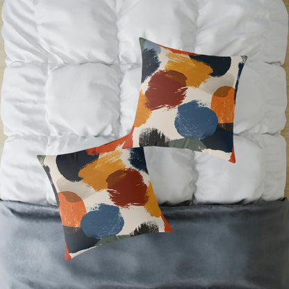 Rustic Painter’s Palette - Square Poly Canvas Pillow