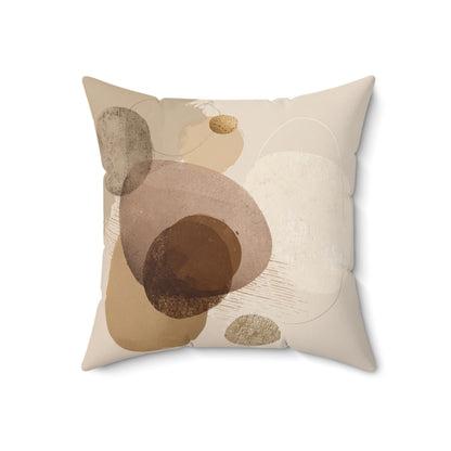 Clay Form Stacks - Faux Suede Square Pillow