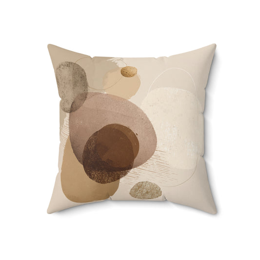 Clay Form Stacks - Faux Suede Square Pillow
