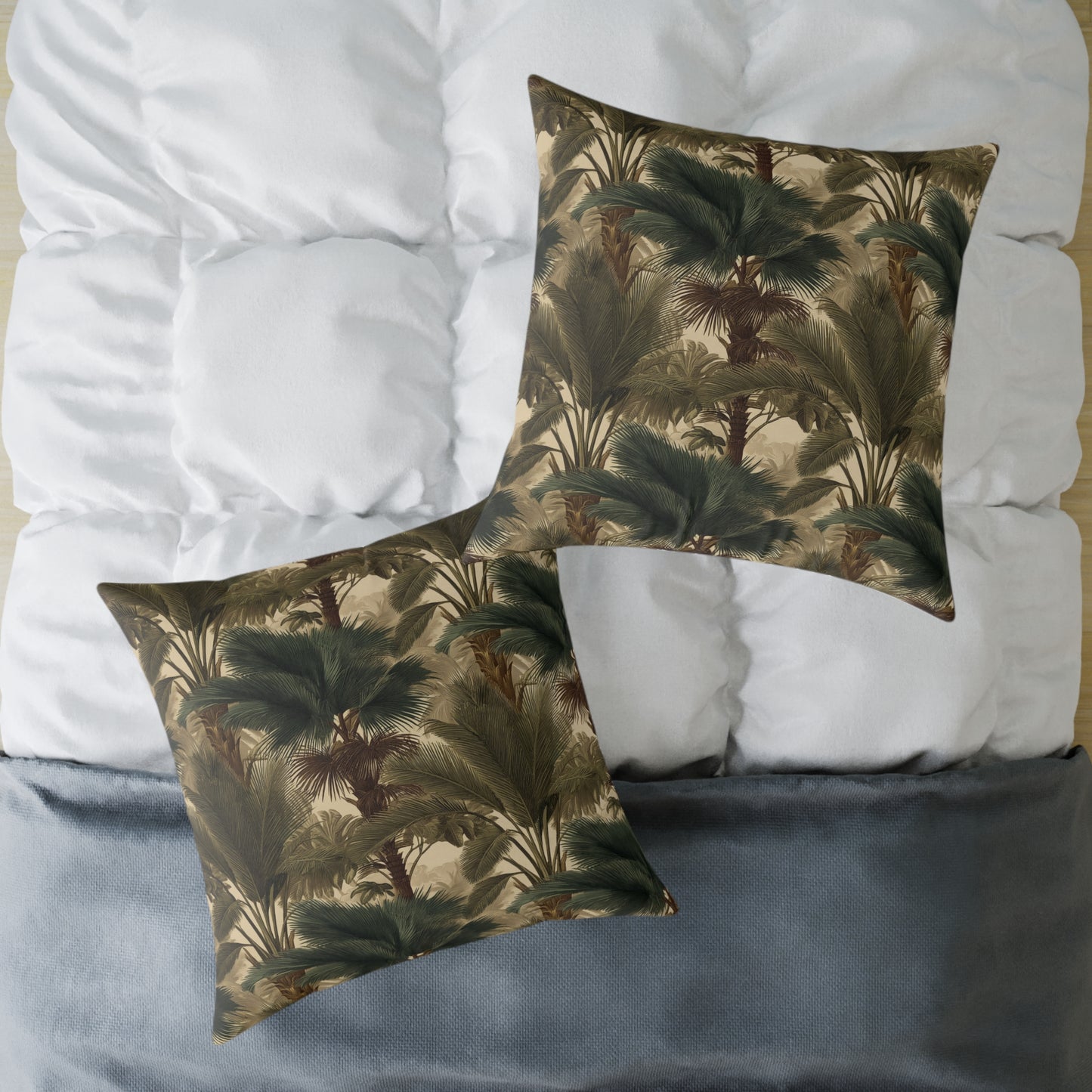 Palm Canopy Safari - Square Poly Canvas Pillow