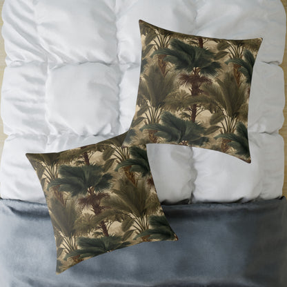 Palm Canopy Safari - Square Poly Canvas Pillow