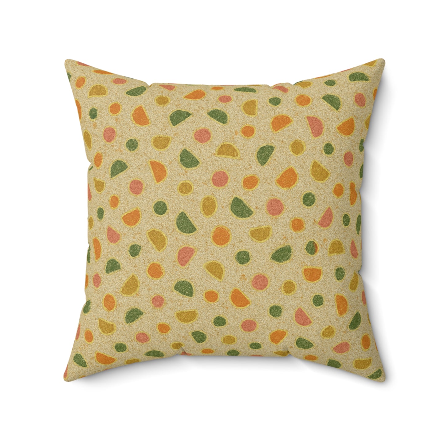 Autumn Pebble Scatter - Faux Suede Square Pillow