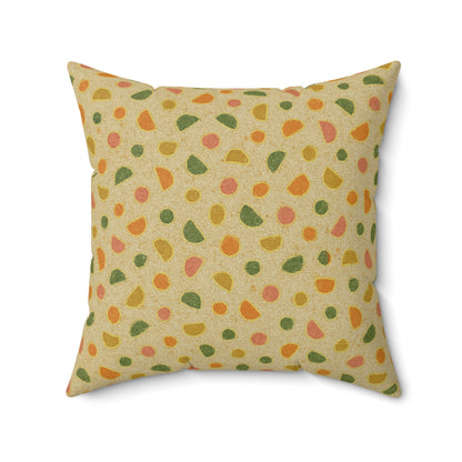 Autumn Pebble Scatter - Faux Suede Square Pillow