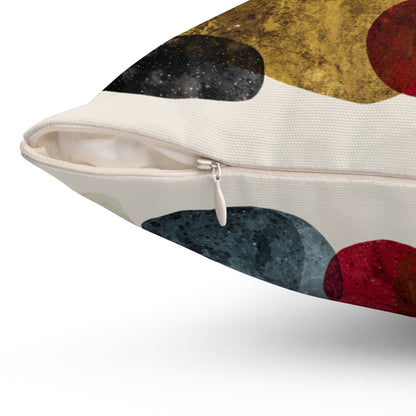 Midnight Bloom Cluster - Spun Polyester Square Pillow