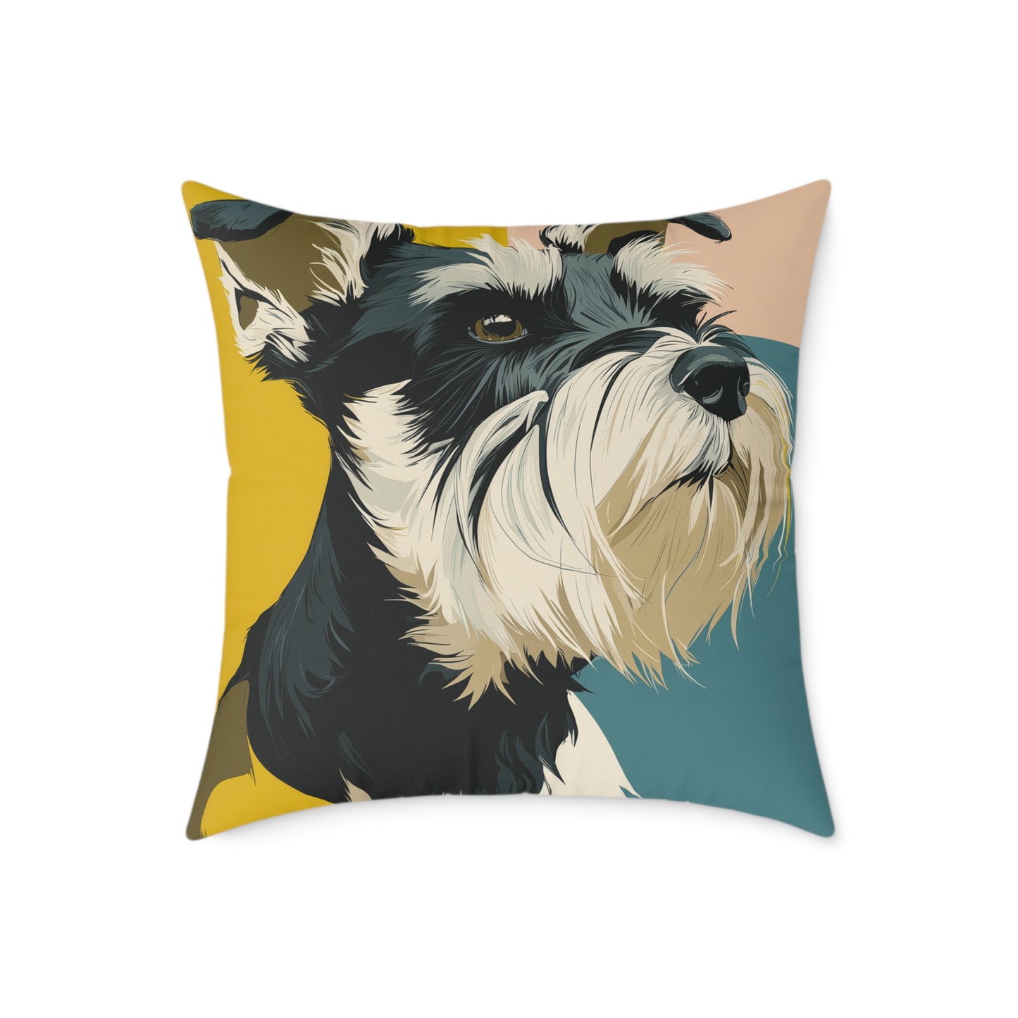 Schnauzer Chic - Square Poly Canvas Pillow