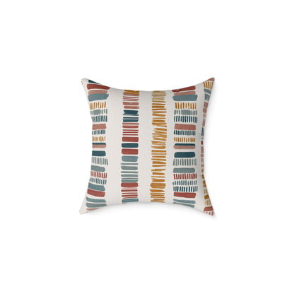 Nomadic Pathway Stripe - Square Poly Canvas Pillow