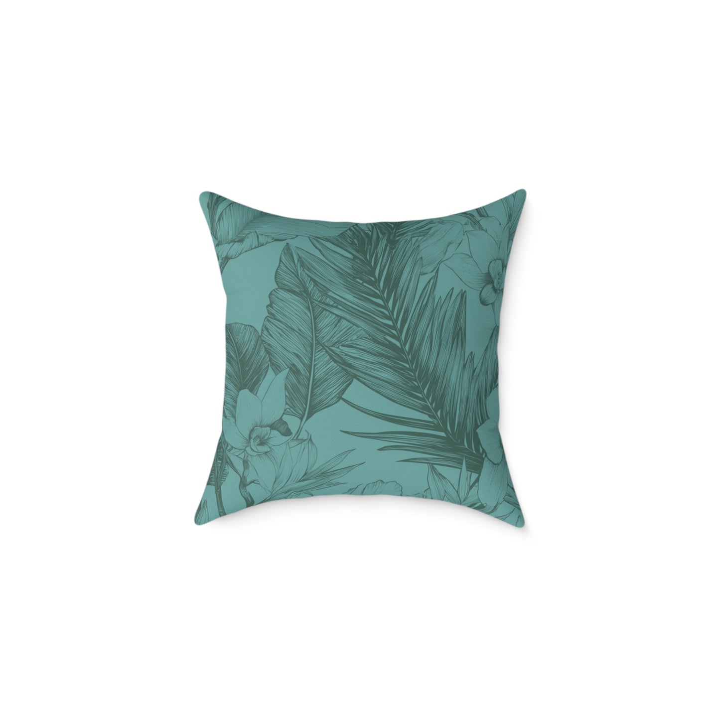 Ocean Grove Sketch - Square Poly Canvas Pillow