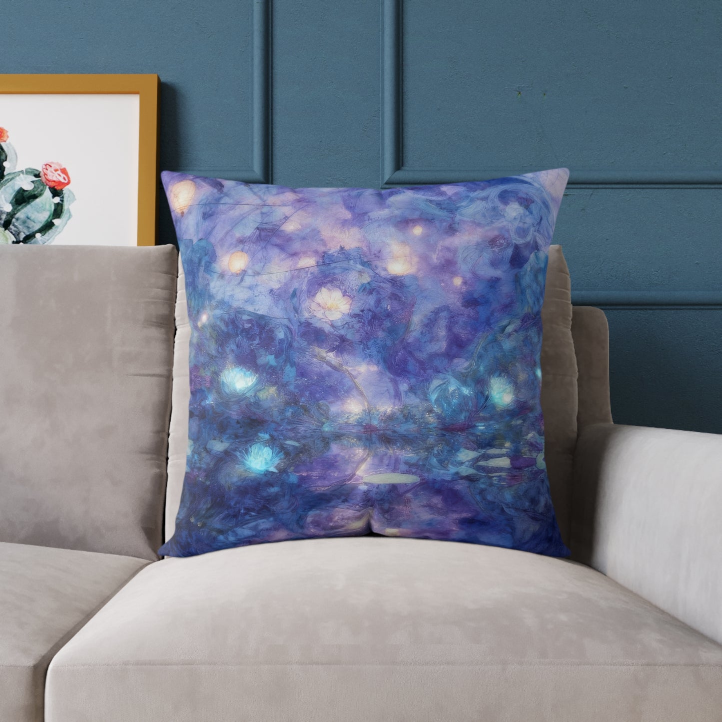 Celestial Dream Nebula - Square Poly Canvas Pillow