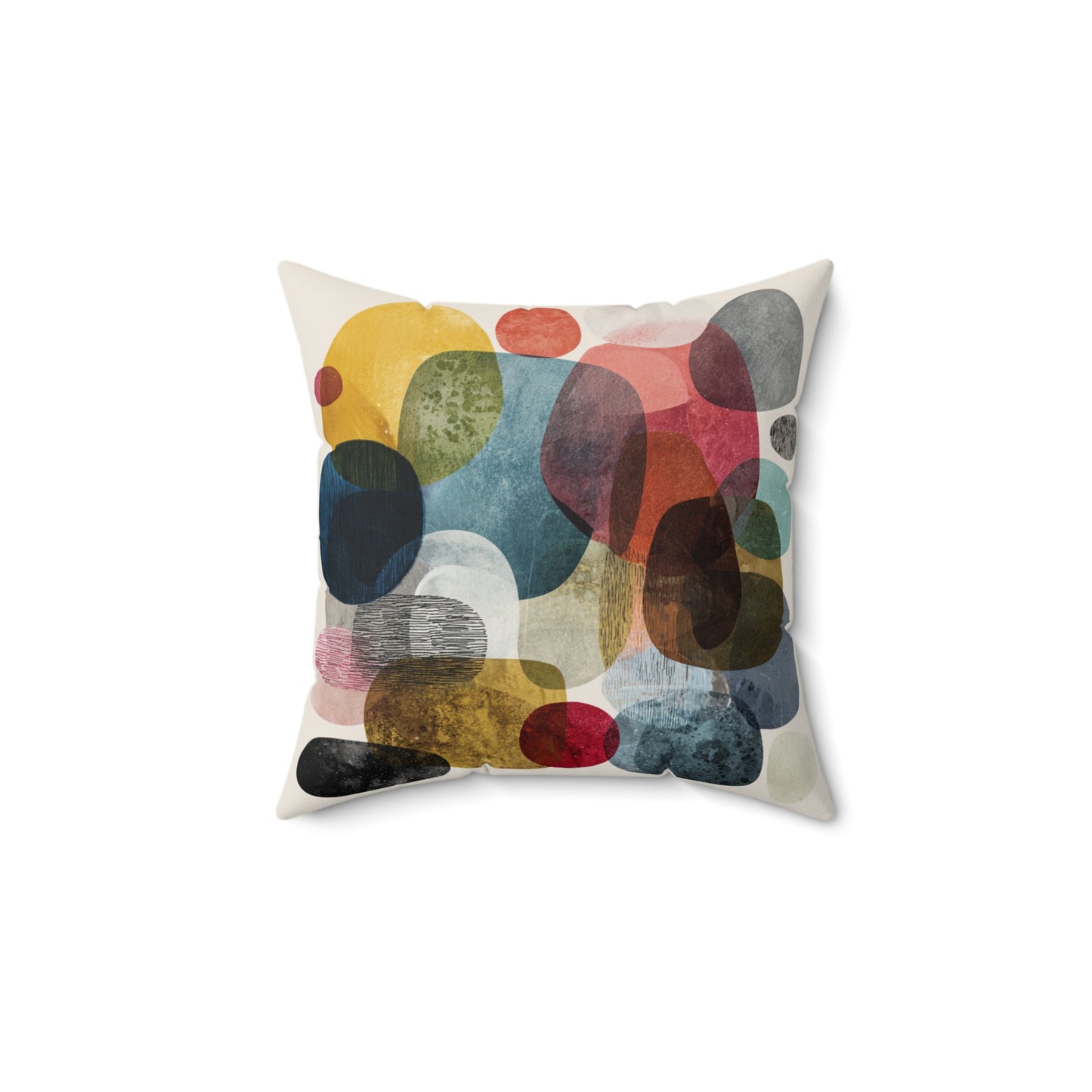 Midnight Bloom Cluster - Spun Polyester Square Pillow