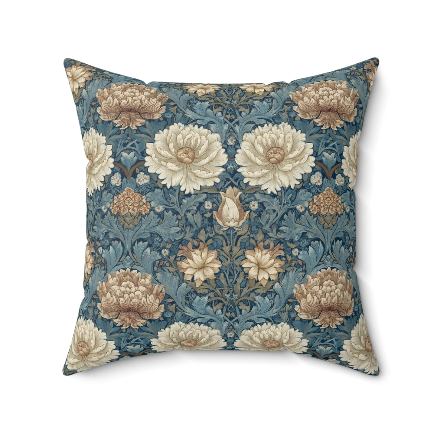 Vintage Bloom Repeat - Spun Polyester Square Pillow
