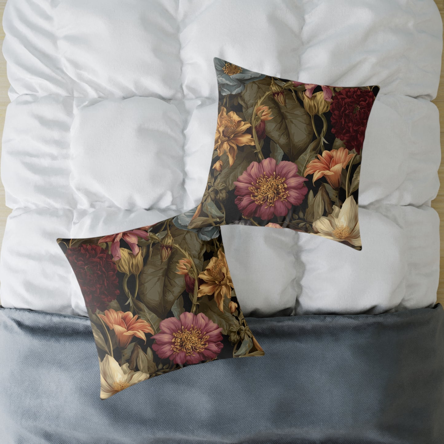 Wild Rose Conservatory - Square Poly Canvas Pillow