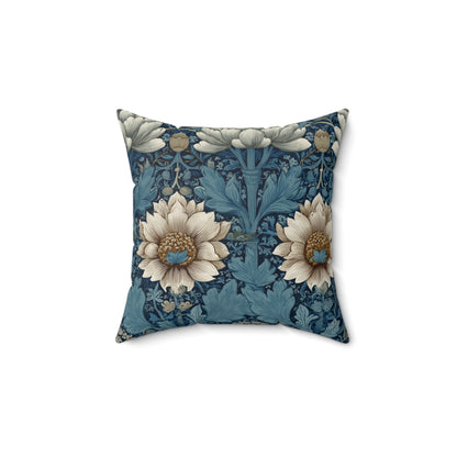 Twin Bloom Crest - Spun Polyester Square Pillow