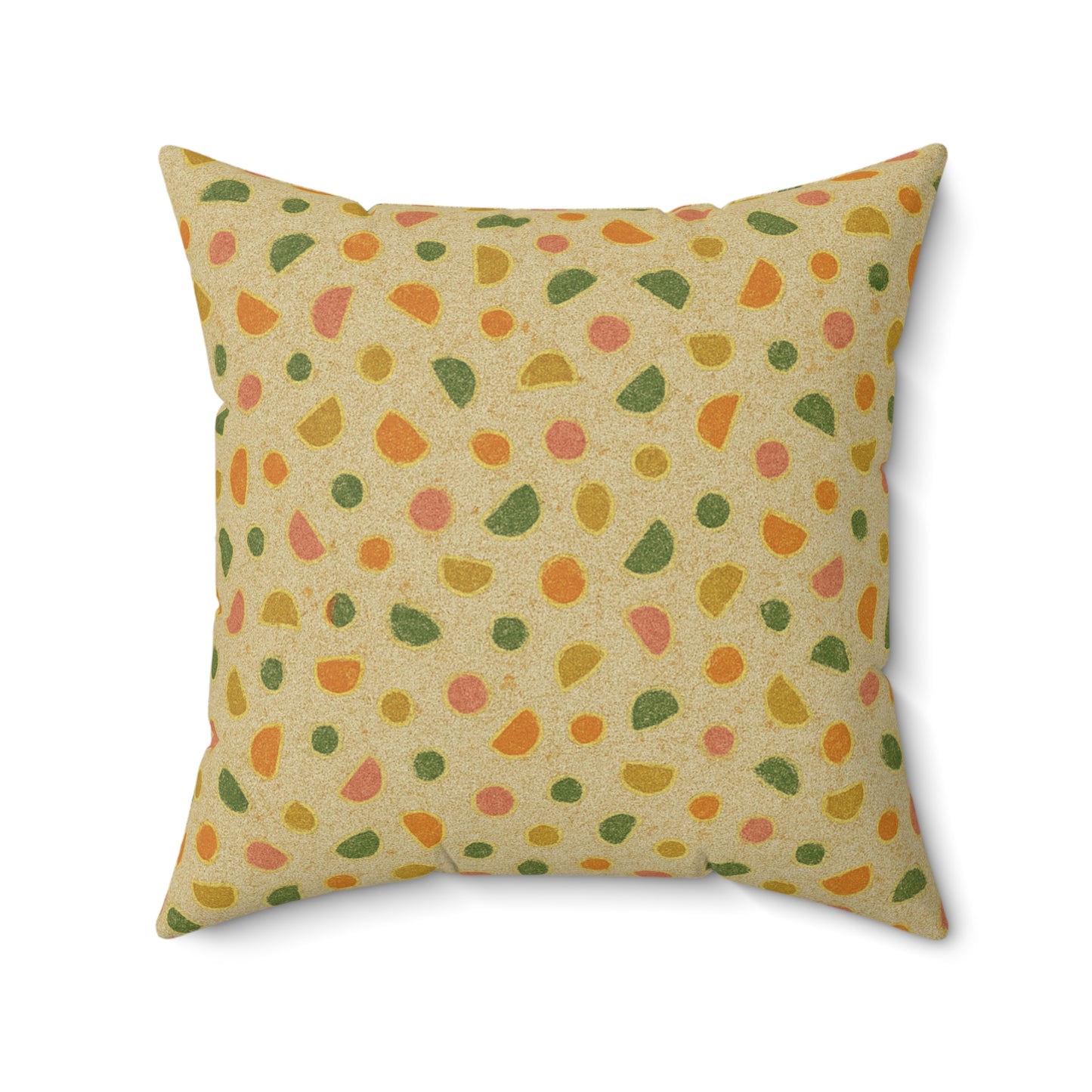 Autumn Pebble Scatter - Faux Suede Square Pillow
