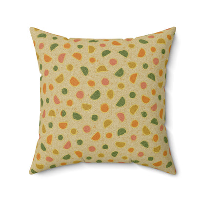Autumn Pebble Scatter - Faux Suede Square Pillow