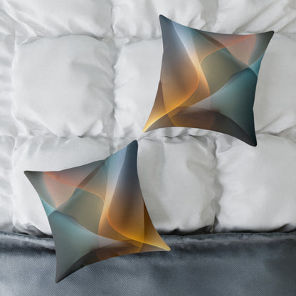 Shadowlight Weave - Square Poly Canvas Pillow