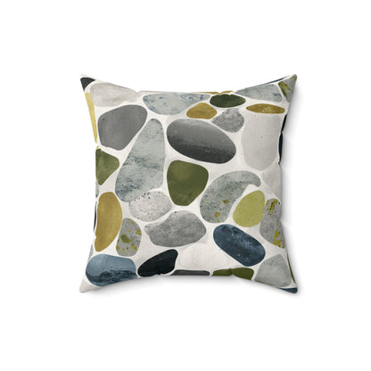 Pebble Garden Scatter - Spun Polyester Square Pillow