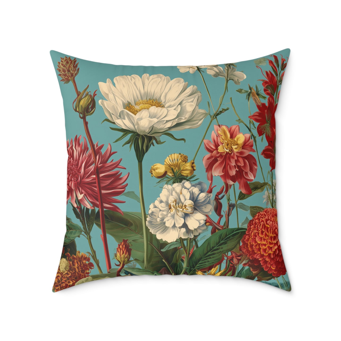 Garden Muse Meadow - Square Poly Canvas Pillow