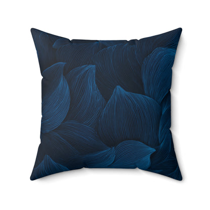 Midnight Leaf Velvet - Spun Polyester Square Pillow
