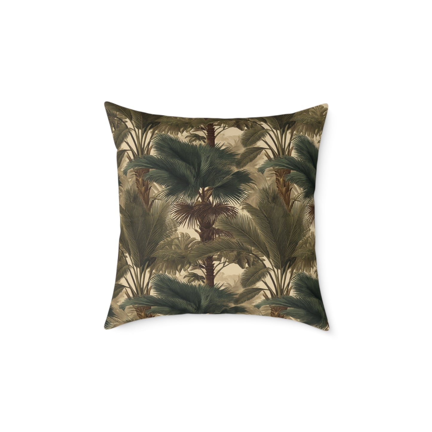 Palm Canopy Safari - Square Poly Canvas Pillow