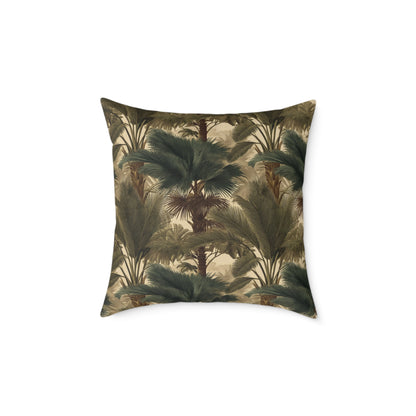 Palm Canopy Safari - Square Poly Canvas Pillow