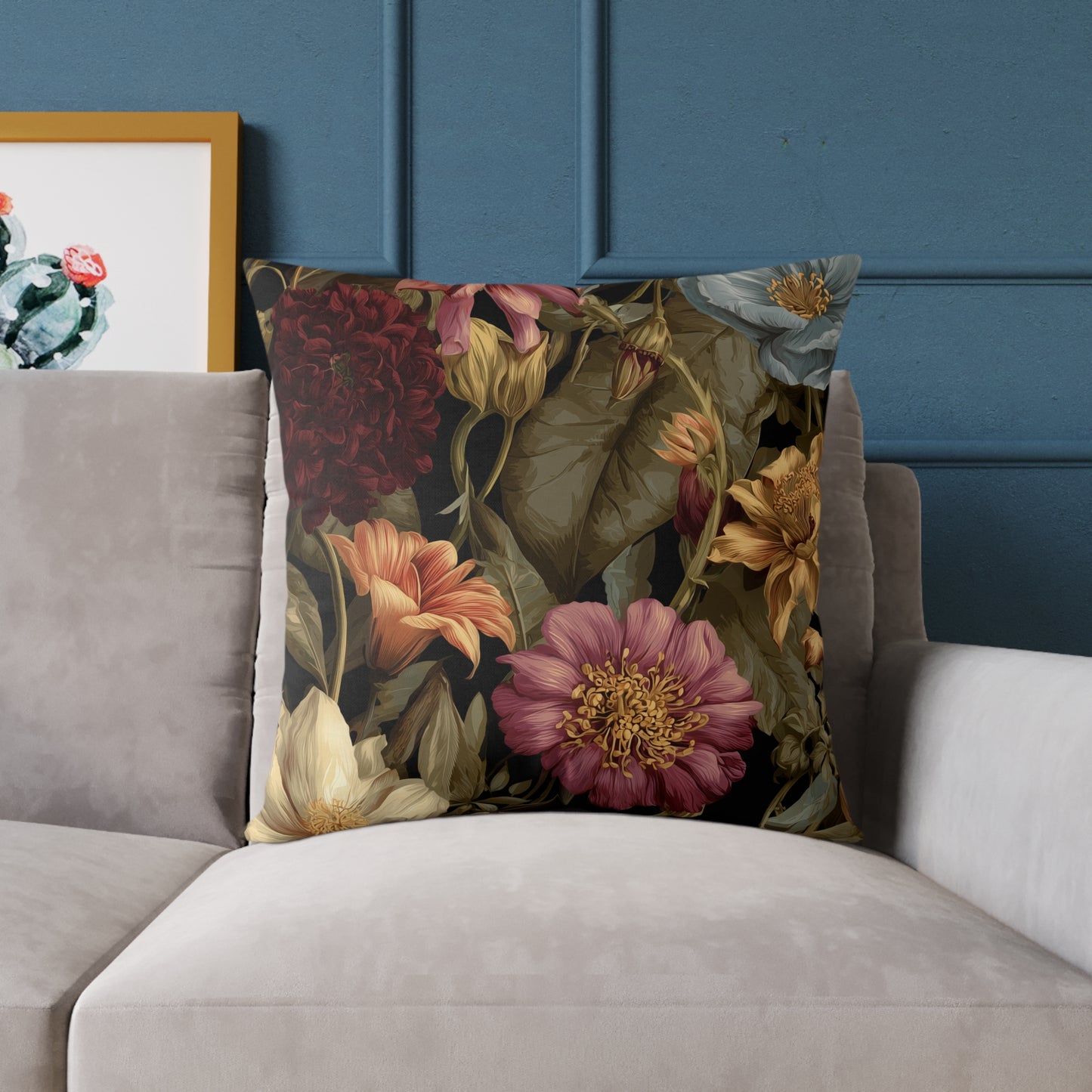 Wild Rose Conservatory - Square Poly Canvas Pillow