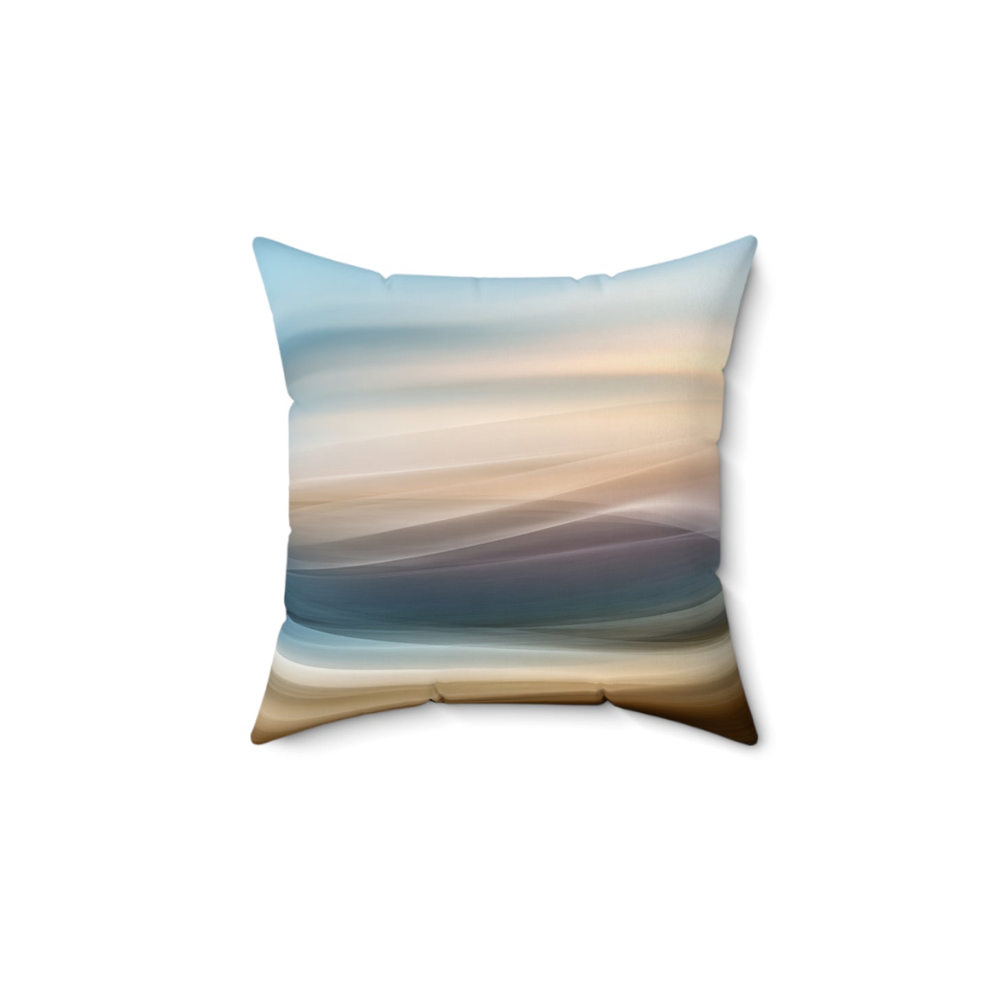 Coastal Sand Gradient - Faux Suede Square Pillow