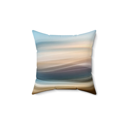 Coastal Sand Gradient - Faux Suede Square Pillow