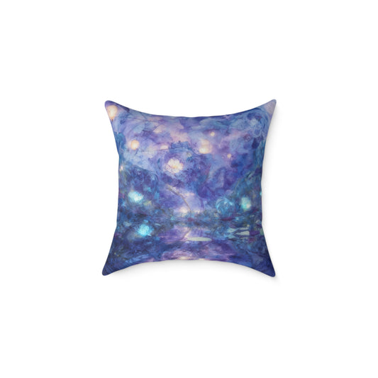 Celestial Dream Nebula - Square Poly Canvas Pillow