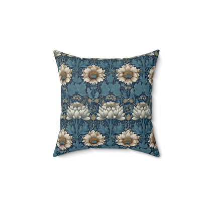 Blue Garden - Spun Polyester Square Pillow