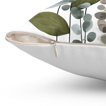 Soft Sage Garden - Spun Polyester Square Pillow