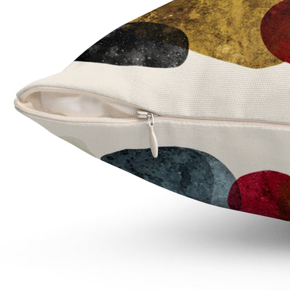 Midnight Bloom Cluster - Spun Polyester Square Pillow