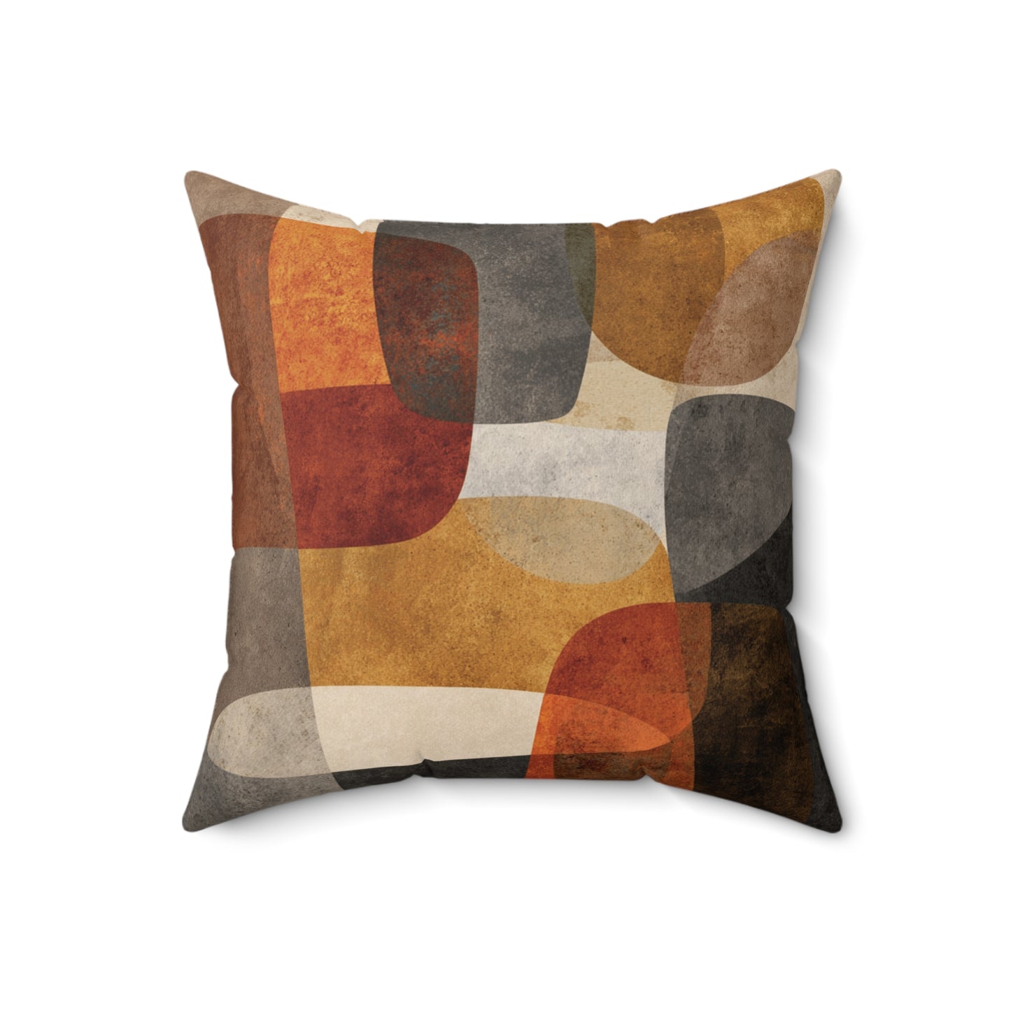 Clay Shape Harmony - Faux Suede Square Pillow