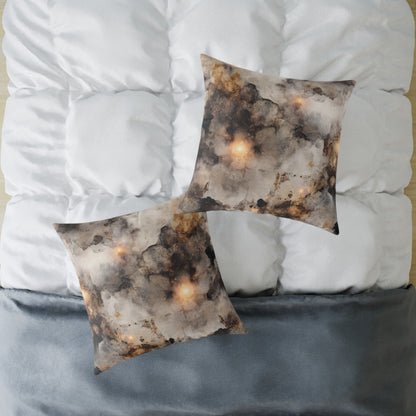 Smokelight Burst - Square Poly Canvas Pillow