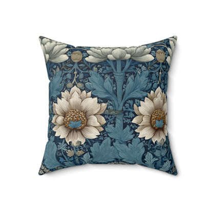 Twin Bloom Crest - Spun Polyester Square Pillow